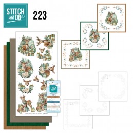 Stitch and do 223 - kit Carte 3D broderie - Noël enchanté
