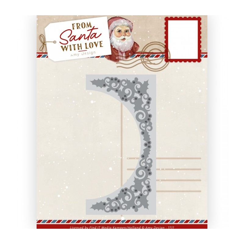 Die - ADD10280 - From Santa with Love - Bordure Houx