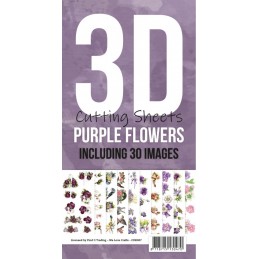 Cartes 3D à découper Pack 30 images assortiment N°7 - CDK007 - Fleurs