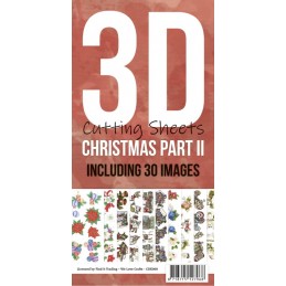 Cartes 3D à découper Pack 30 images assortiment N°8 - CDK008 - Noël