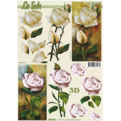 Carterie 3D A4 à découper - Roses 4169160