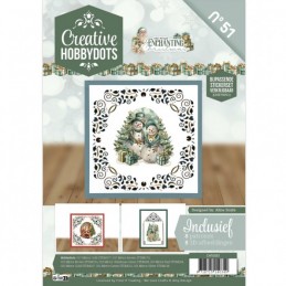 Creative Hobbydots n°51 - Livret 8 modèles de cartes à stickers Dot and do - Noël enchanté