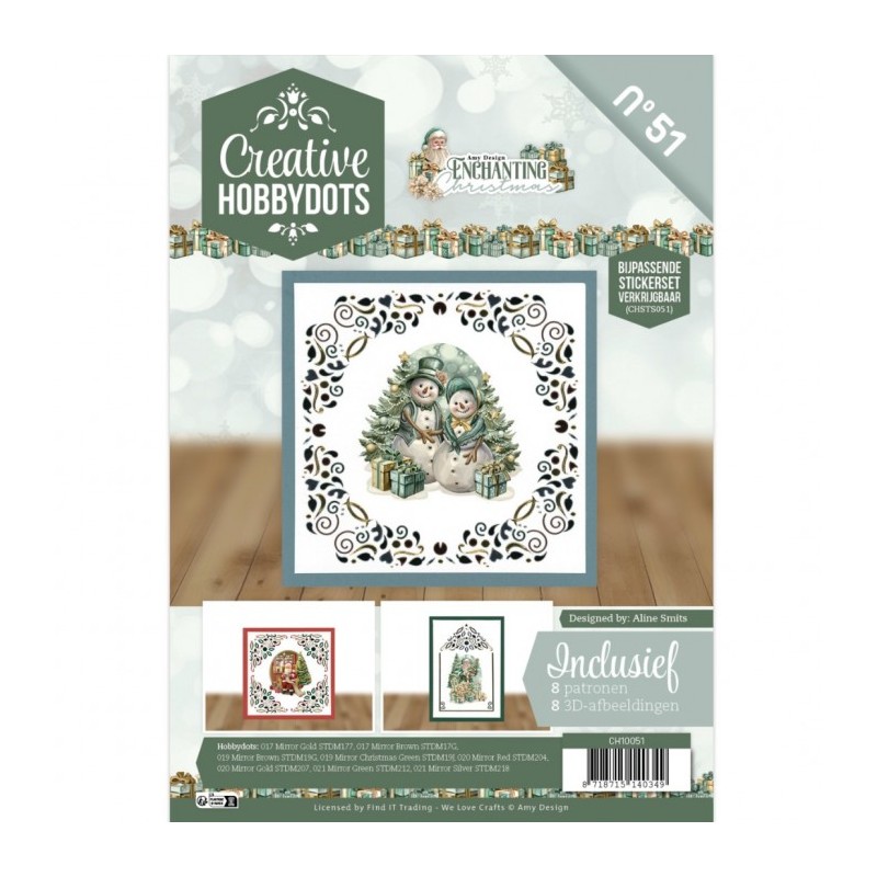 Kit Creative Hobbydots n°51 - Livret 8 modèles + Stickers Dot and do - Noël enchanté