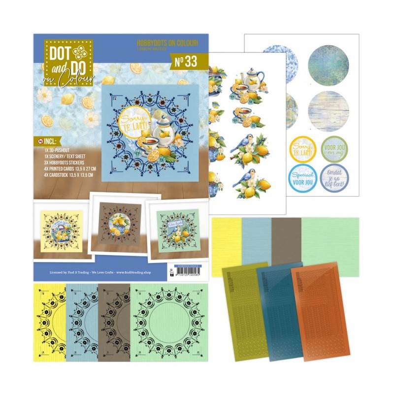 Dot and Do on Colour 33 - Kit Carte 3D - Fraicheur citron