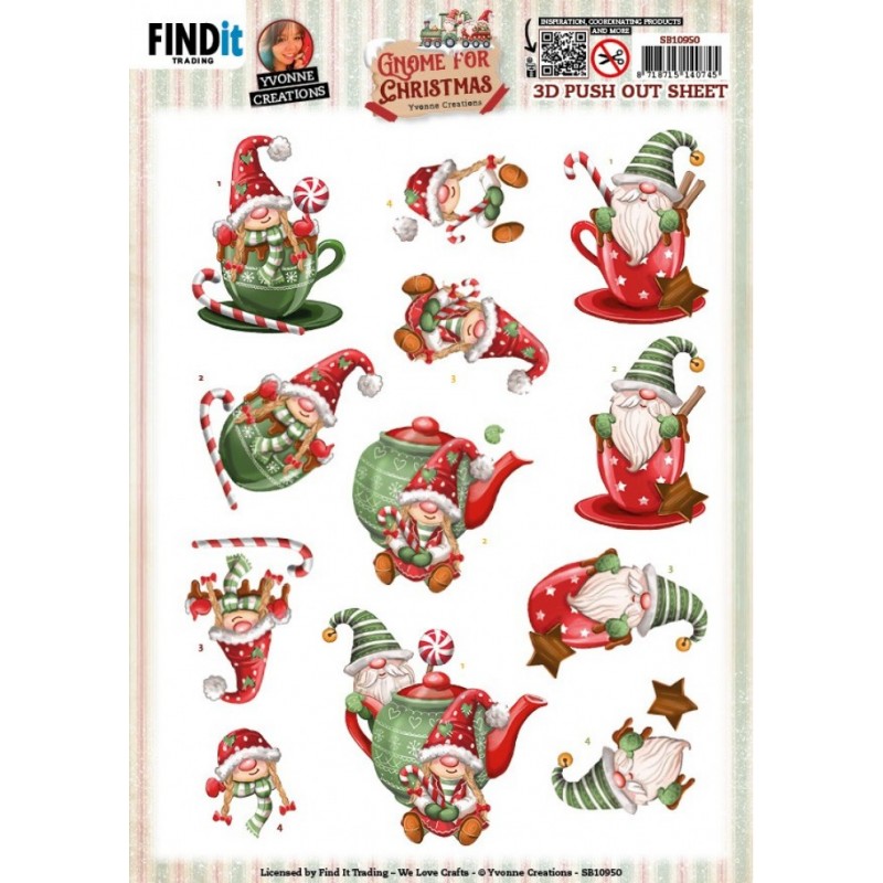 Carte 3D prédéc. - SB10950 - Gnomes à Noël - Thé des gnomes Carte 3D prédéc. - SB10950 - Gnomes à Noël - Thé des gnomes