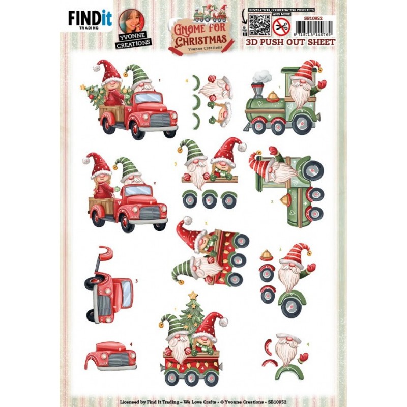 Carte 3D prédéc. - SB10952 - Gnomes à Noël - Transport de gnomes Carte 3D prédéc. - SB10952 - Gnomes à Noël - Transport de gnomes