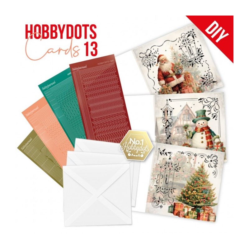 Kit cartes imprimées Hobbydots N°13 - Noël Vintage