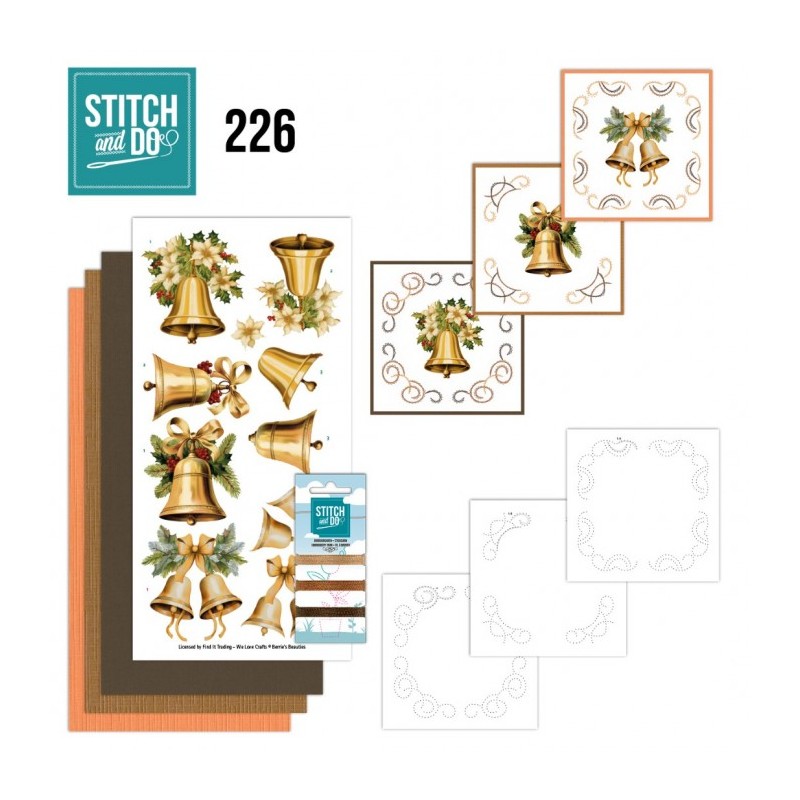 Stitch and do 226 - kit Carte 3D broderie - Noël éclatant