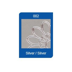 Stickers - 8543 - bordure Fleurs - argent