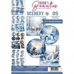 Livre Berries Beauties Scenery A4 prédécoupé N°5 - Rèves d'hiver 48 images + papiers