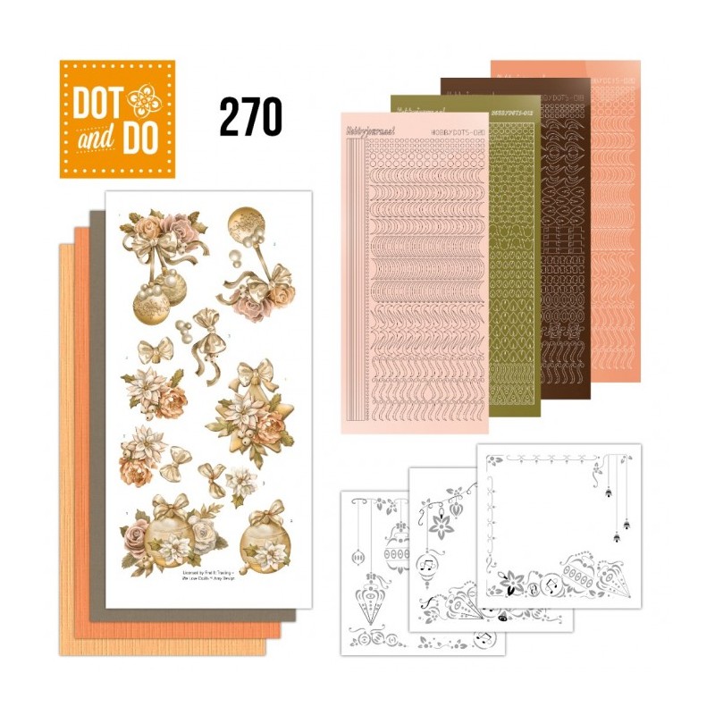 Dot and do 270 - kit Carte 3D  - Noël en Or givré