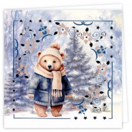 Kit cartes imprimées Hobbydots N°16 - Noël en bleu