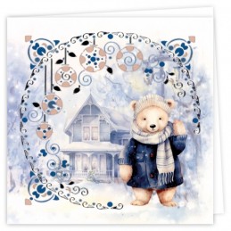 Kit cartes imprimées Hobbydots N°16 - Noël en bleu