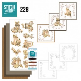 Stitch and do 228 - kit Carte 3D broderie - Noël givré or