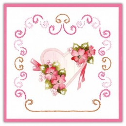 Stitch and do 230 - kit Carte 3D broderie - Fleurs roses