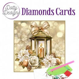 Carte Broderie Diamant - Lanternes de Noël - DDDC1181