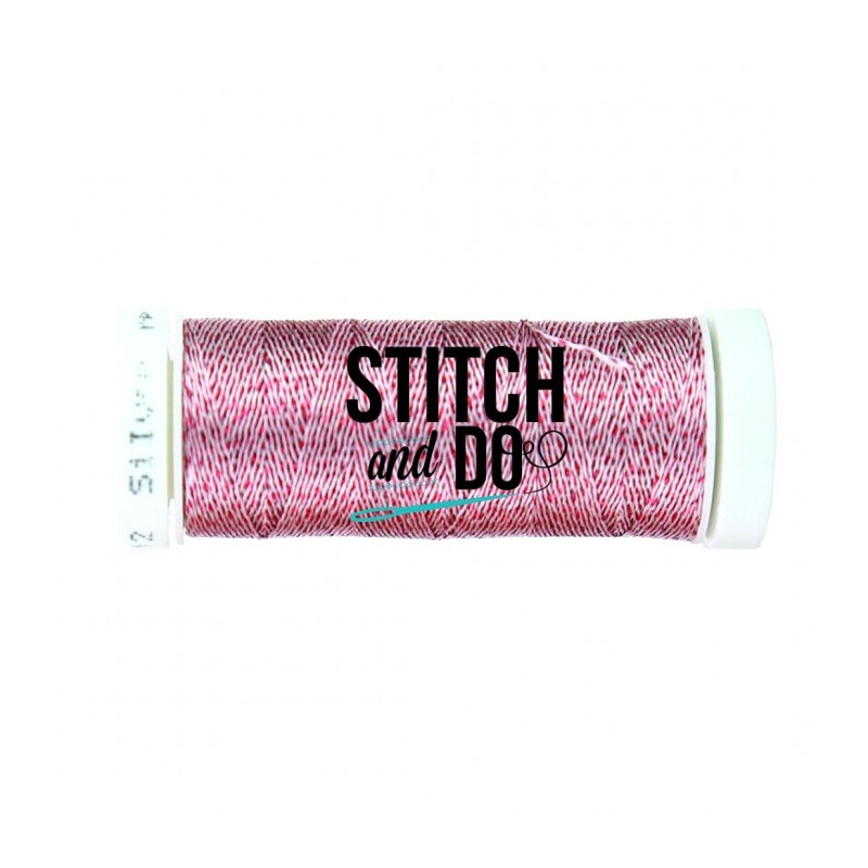 Fils à broder Stitch and Do Sparkle Métallisé Rouge bobine de 120m - SDCDS12 Fils à broder Stitch and Do Sparkle Métallisé Rouge bobine de 120m - SDCDS12