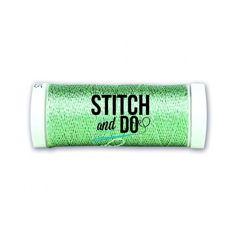 Fils à broder Stitch and Do Sparkle Métallisé Vert bobine de 120m - SDCDS13 Fils à broder Stitch and Do Sparkle Métallisé Vert bobine de 120m - SDCDS13