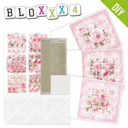 Kit Bloxxx 4 - kit Carte 3D  - Roses roses - BLPP004