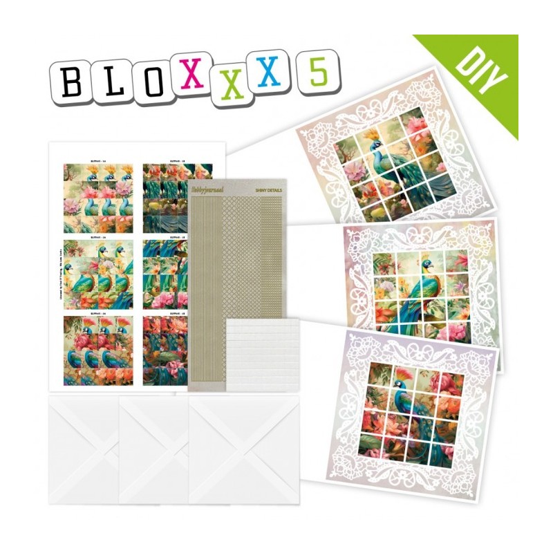 Kit Bloxxx 5 - kit Carte 3D  - Paon - BLPP005