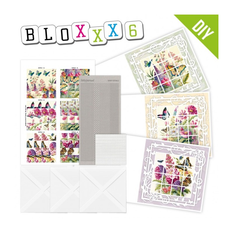 Kit Bloxxx 6 - kit Carte 3D - Fleurs et papillons - BLPP006 Kit Bloxxx 6 - kit Carte 3D - Fleurs et papillons - BLPP006