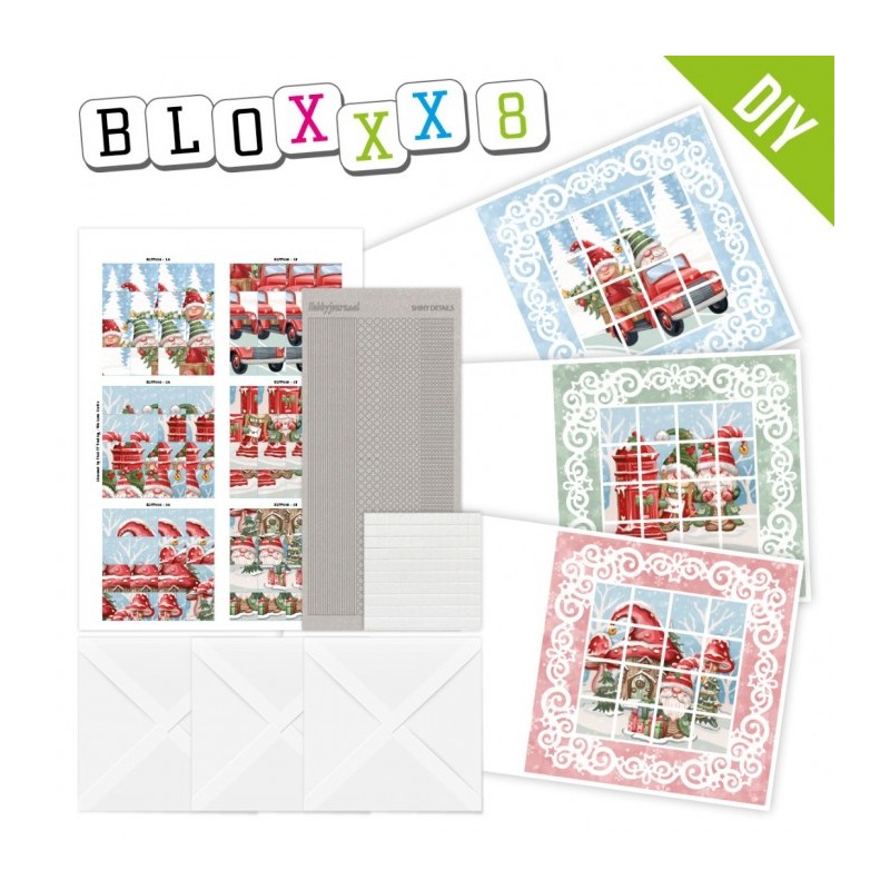 Kit Bloxxx 8 - kit Carte 3D - Gnomes à Noël - BLPP008