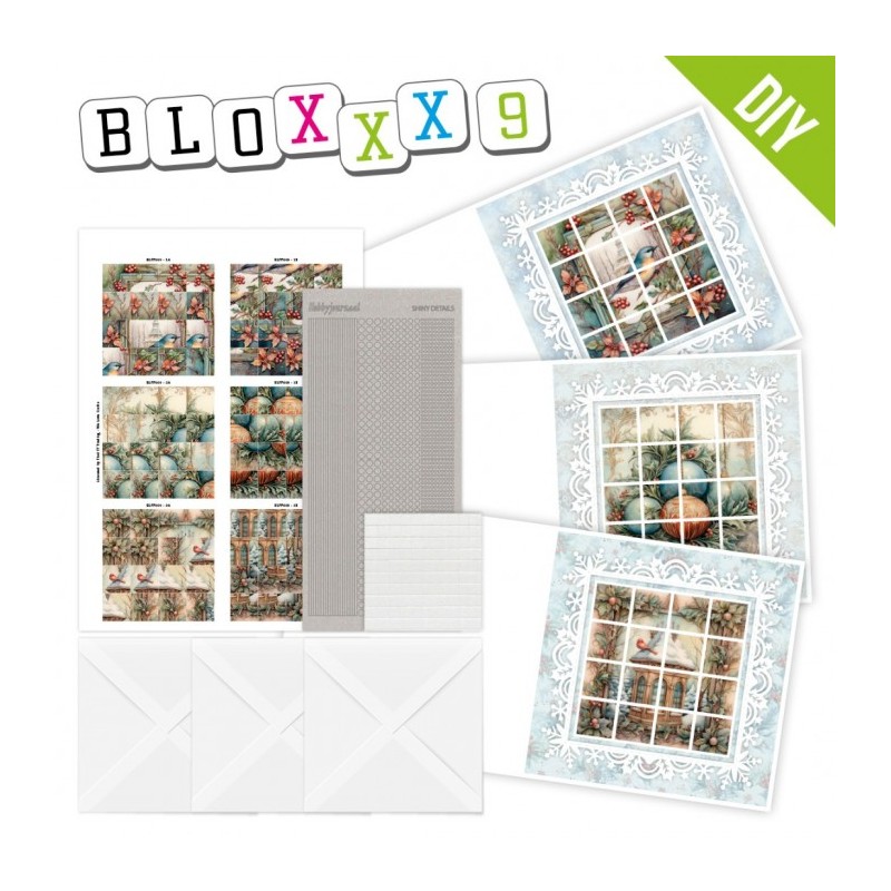 Kit Bloxxx 9 - kit Carte 3D - Oiseaux à Noël - BLPP009