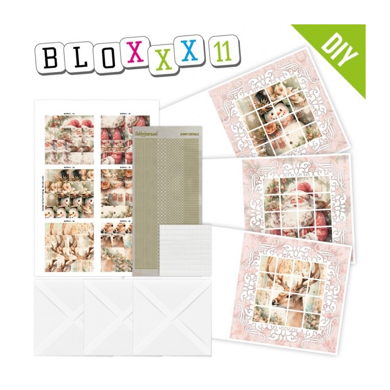 Kit Bloxxx 11 - kit Carte 3D - Noël vintage - BLPP011