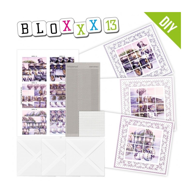 Kit Bloxxx 13 - kit Carte 3D - Noël mauve - BLPP013