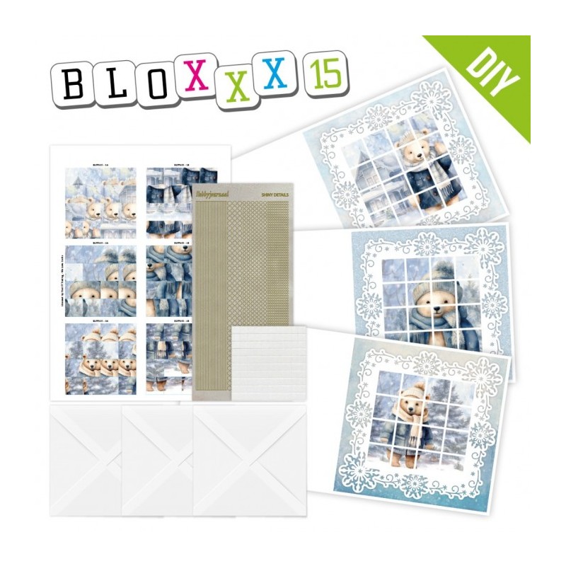 Kit Bloxxx 15 - kit Carte 3D - Ourson en hiver - BLPP015