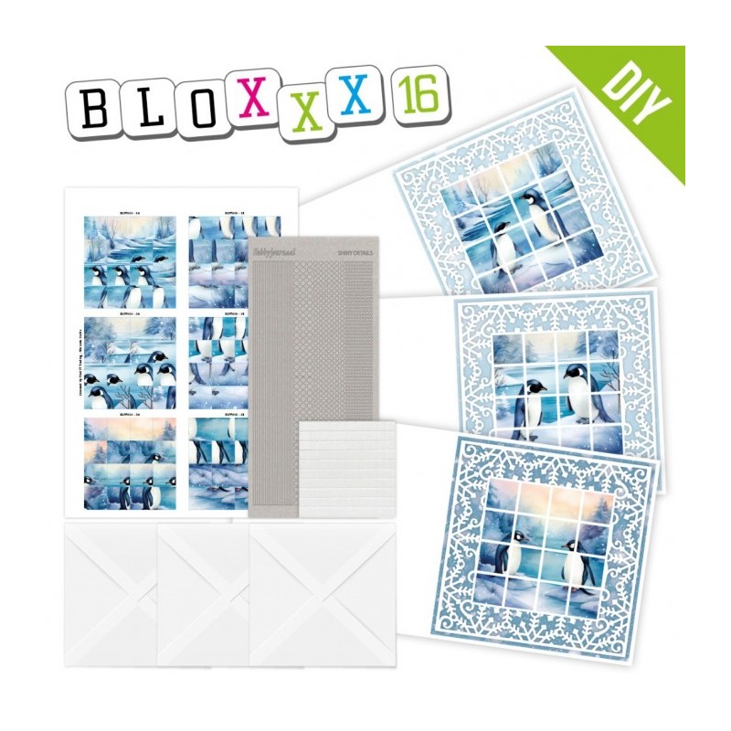 Kit Bloxxx 16 - kit Carte 3D - Pingouins - BLPP016