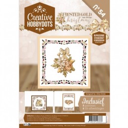 Kit Creative Hobbydots n°54 - Livret 8 modèles + Stickers Dot and do - Noël givré Or