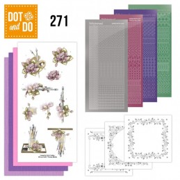 Dot and do 271 - kit Carte 3D  - Fleurs et pinceaux