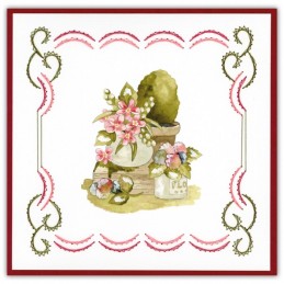 Stitch and do 232 - kit Carte 3D broderie - Fleurs en Pot