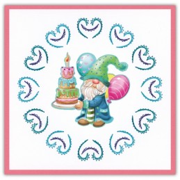 Stitch and do 233 - kit Carte 3D broderie - Anniversaire de gnomes