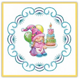 Stitch and do 233 - kit Carte 3D broderie - Anniversaire de gnomes