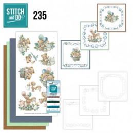 Stitch and do 235 - kit Carte 3D broderie - Oursons mignons