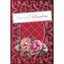Cartes 3D Velours A6 prédécoupé N°4 - Pivoines - 3 cartes + enveloppes