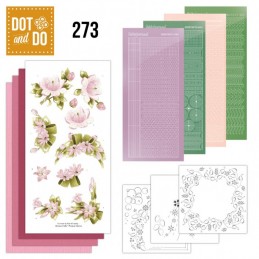 Dot and do 273 - kit Carte 3D  - Fleurs roses