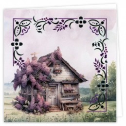 Kit cartes imprimées Hobbydots N°20 - Maisons et Lilas