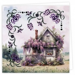 Kit cartes imprimées Hobbydots N°20 - Maisons et Lilas
