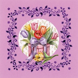 Dot and Do on Colour 36 - Kit Carte 3D - Rêves de Tulipes