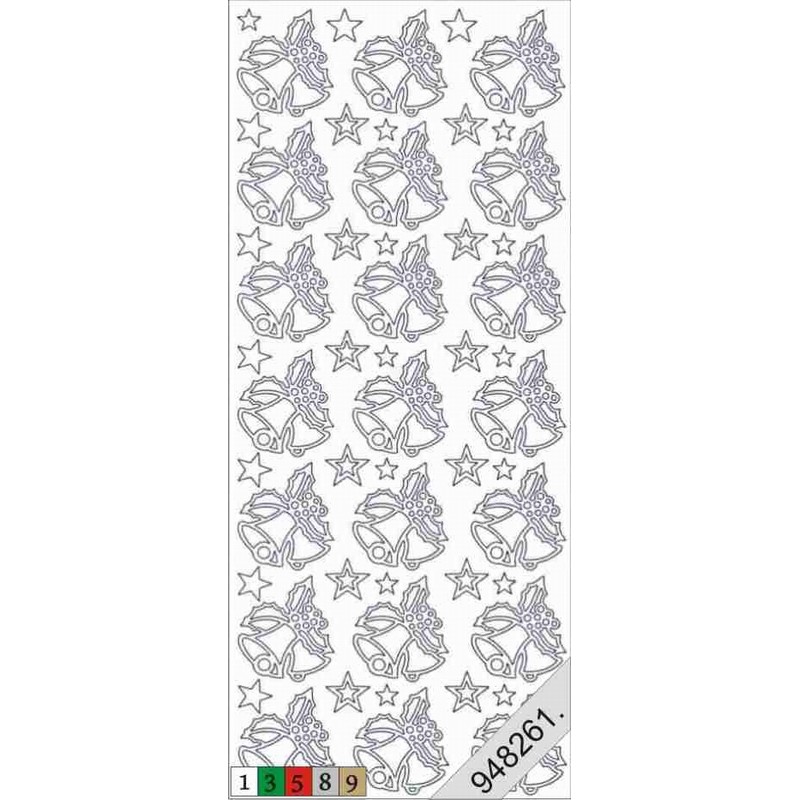 Stickers - 0855 - Cloches de Noël - or Stickers - 0855 - Cloches de Noël - or