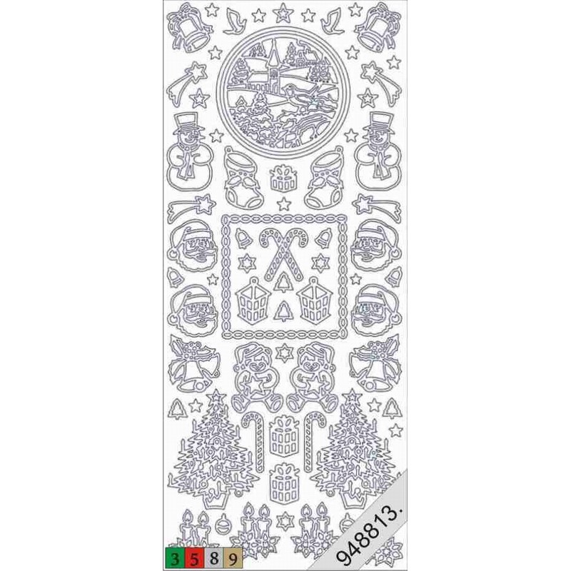 Stickers - 0954 - Décos de Noël - or Stickers - 0954 - Décos de Noël - or