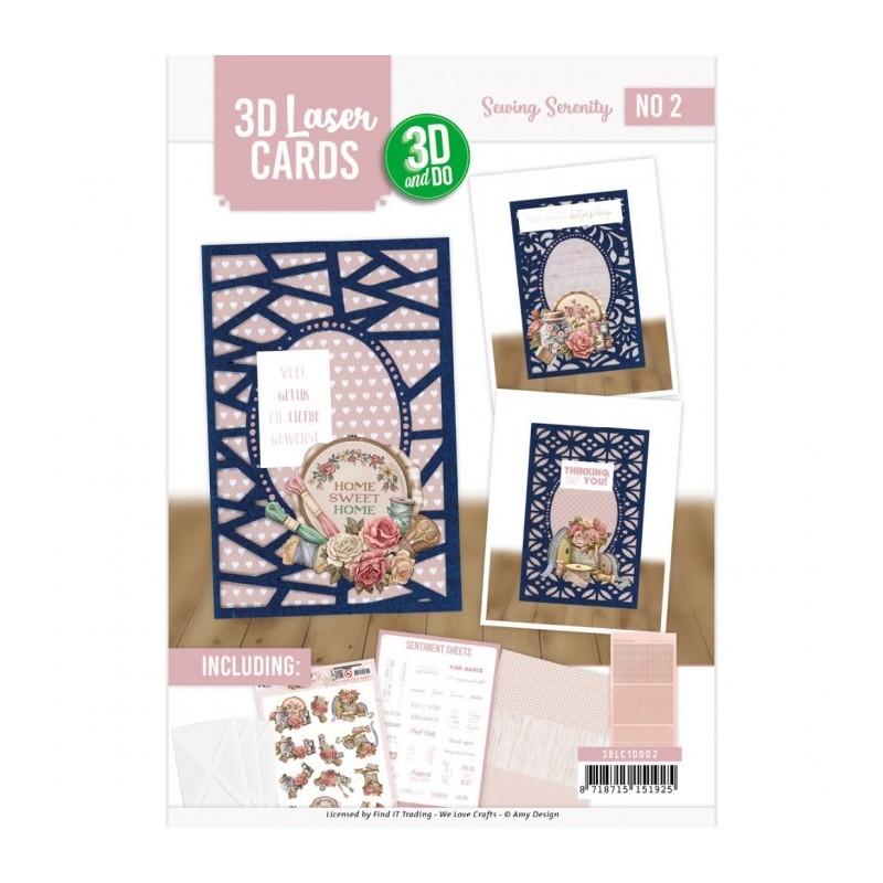 Kit 3 cartes laser n°1 - 3DLC10002 - Couture Kit 3 cartes laser n°1 - 3DLC10002 - Couture