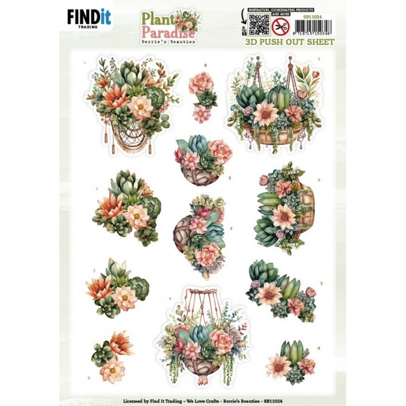 Carte 3D prédéc. - SB11024 - Plantes paradis - Suspensions de fleurs Carte 3D prédéc. - SB11024 - Plantes paradis - Suspensions de fleurs