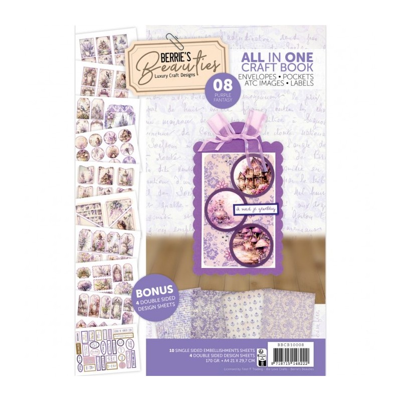 Livre Berries Beauties - Tout en un Craft Livre 8 - Fleurs Ton mauve