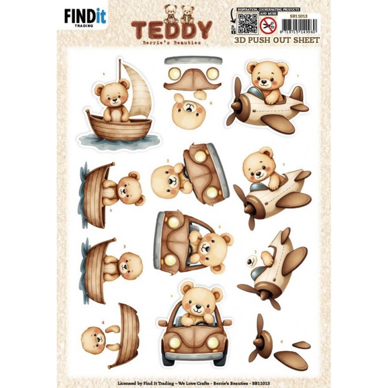 Carte 3D prédéc. - SB11013 - Teddy - Transport Carte 3D prédéc. - SB11013 - Teddy - Transport