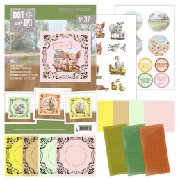 Dot and Do on Colour 37 - Kit Carte 3D - Les animaux de la ferme