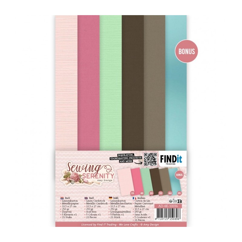 Set 21 cartes 13.5x27cm - Couture sérénité Set 21 cartes 13.5x27cm - Couture sérénité